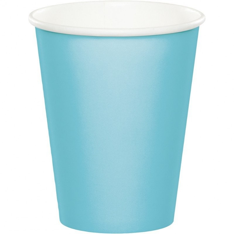 Pastel Blue Paper Cups 266ml 24 pk