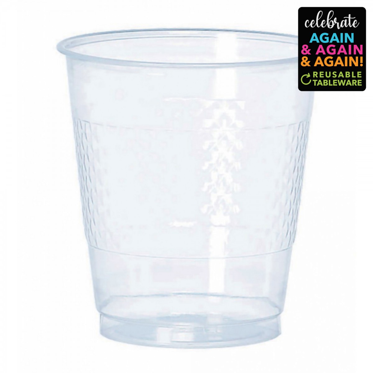 Clear Reusable Plastic Cups, Clear Premium Reusable Plastic Cups 355ml, Reusable Plastic Cups