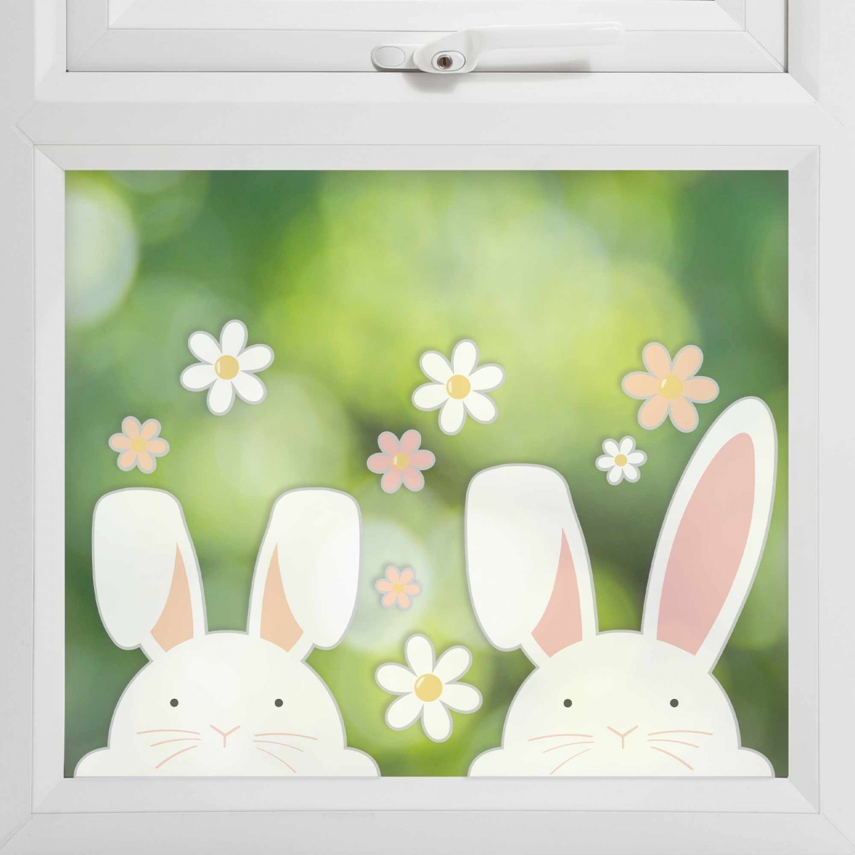 Easter Eggciting Bunny Window Stickers 24.5cm x 37.5cm 2 pk - NFS Party