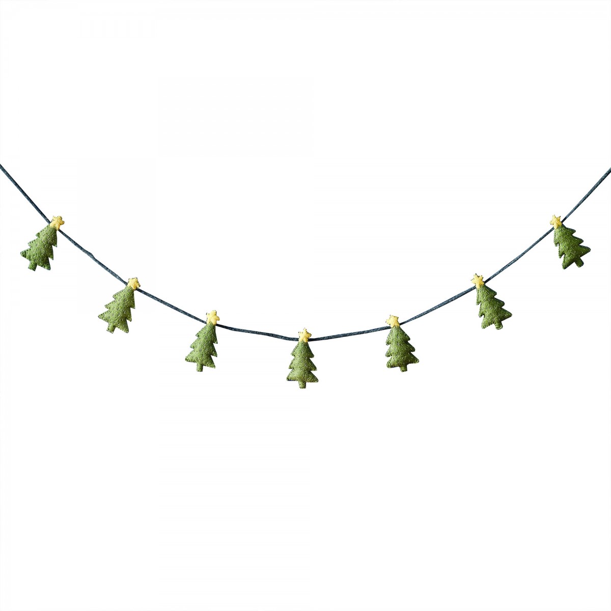 Christmas Tree Merry & Bright Felt Bunting Banners