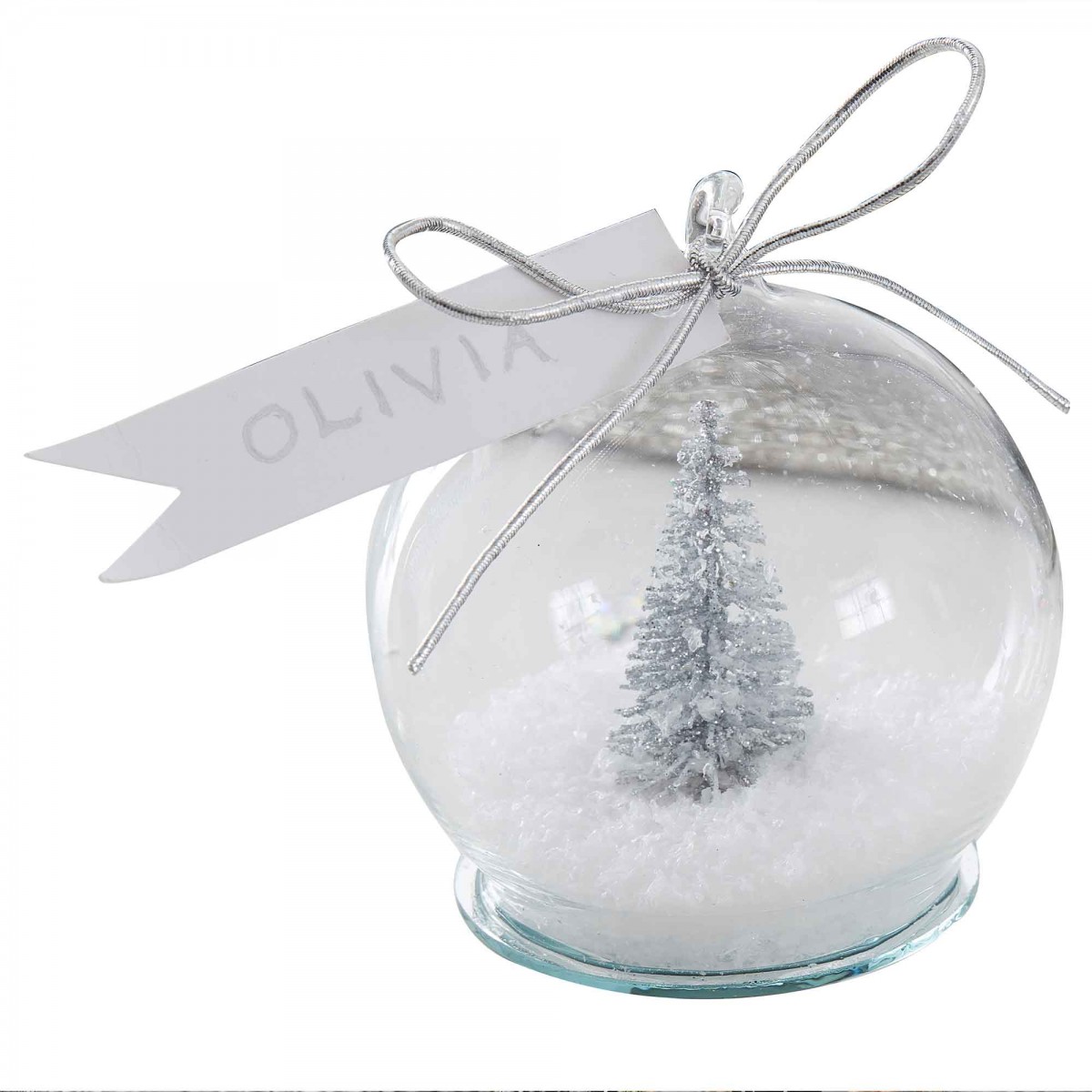 Christmas Silver Glitter Place Card Holders 