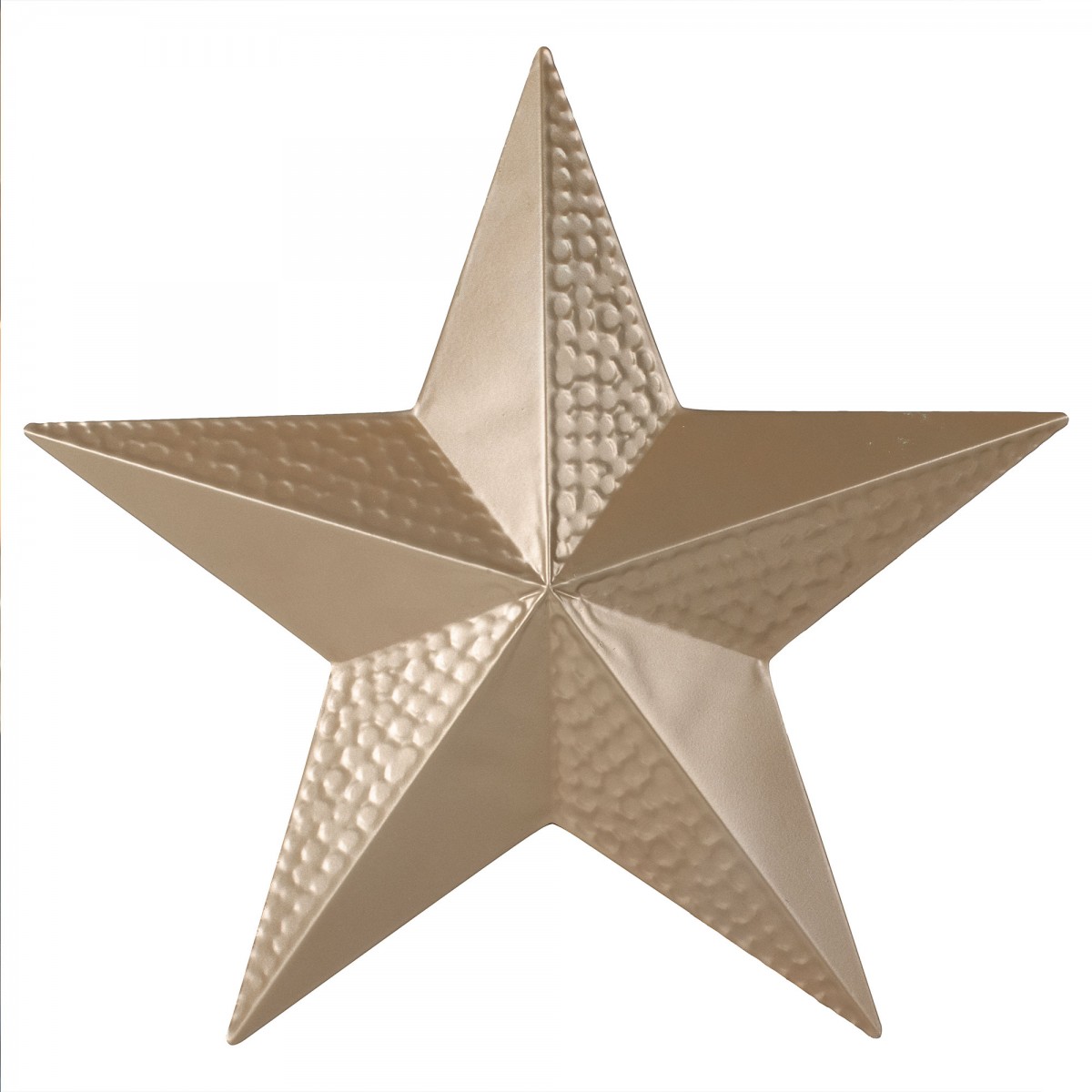 Christmas Hammered Metal Gold Star Velvet Luxe Hanging Decoration
