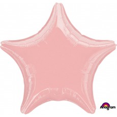 Metallic Pearl Pastel Pink Star Shaped Balloon 45cm