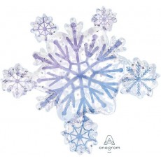 Christmas Party Decorations - Shaped Balloon Super Snowflake Cluster
