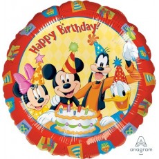 Happy Birthday! Mickey Mouse & Friends Round Foil Balloon 45cm