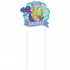 Mermaid Wishes Customizable Cake Toppers 12 pk