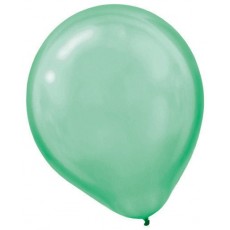 Pearl Festive Green Teardrop Latex Balloons 30cm 15 pk