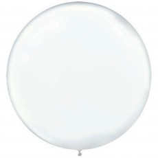 Round Clear Latex Balloons 60cm Pack of 4