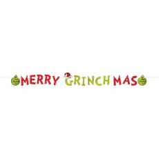 Christmas Party Decorations - Banner The Grinch Letter