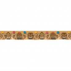 Hawaiian Luau Vintage Tiki Fringe Banner 22cm x 177cm