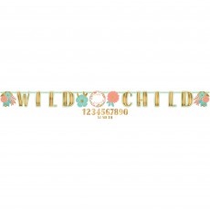 Boho Girl Wild Child Add An Age Letter Banner
