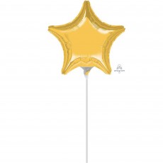 Star Gold Shaped Balloon 23cm