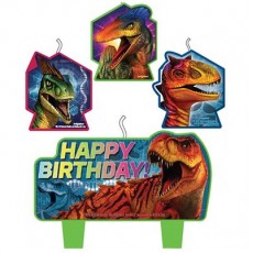Jurassic World Happy Birthday Mini Moulded Candles 4 pk