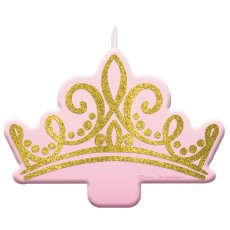 Disney Princess Glittered Crown Once Upon A Time Candle 6cm x 9cm