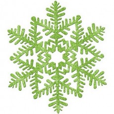 Christmas Green Snowflake Hanging Decoration 16cm