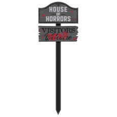 Halloween House of Horrors Yard Sign 86cm x 30cm