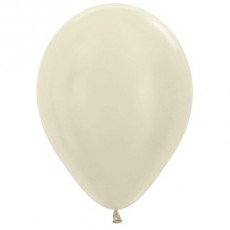 Ivory Party Decorations - Latex Balloons Satin Pearl Ivory 12cm