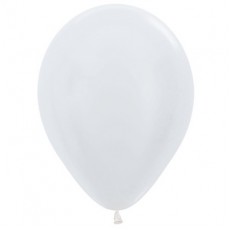 White Satin  Latex Balloons
