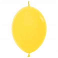 Fashion Yellow Link O Loon Latex Balloons 28cm 25 pk