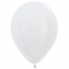 White Satin Pearl  Latex Balloons