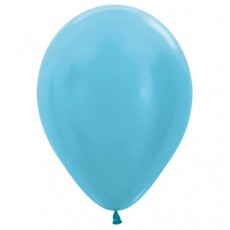 Blue Satin Pearl Caribbean  Latex Balloons