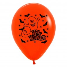 Halloween Party Supplies - Latex Balloons - Ghost Orange & Black