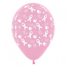 Pink Ribbon Day Fashion Pink  Latex Balloons