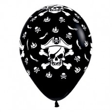 Pirate's Treasure Fashion Black  Latex Balloons