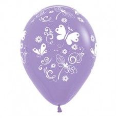 Lilac Party Decorations - Latex Balloons Butterflies & Dragonflies 6pk