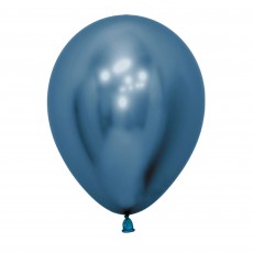 Metallic Reflex Blue Latex Balloons 30cm 12 pk