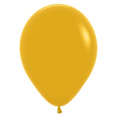 Yellow Party Decorations - Latex Balloon Fashion Mustard 12cm Teardrop
