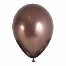 Brown Metallic Reflex Truffle  Latex Balloons