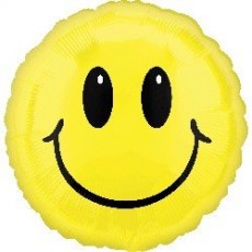 Emoji Smile Face Round Foil Balloon 45cm