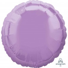 Lavender Party Decorations - Foil Balloon Circle Pearl Lavender 45cm