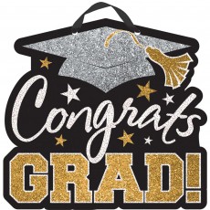 Graduation Party Decorations - MDF Glittered Sign