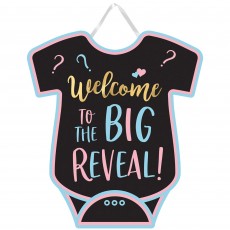 Welcome to the Big Reveal! Gender Reveal Easel Sign 31cm x 35cm