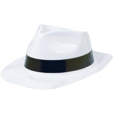 Rock n Roll Party Supplies - Classic 50's White Fedora Hat