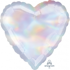 Iridescent Holographic Heart Shaped Balloon 45cm