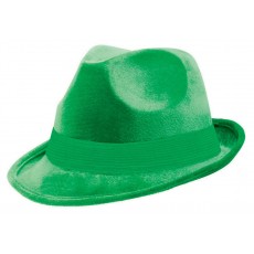 Green Party Supplies - Fedora Velour Hat