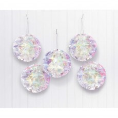 Iridescent Party Decorations - Hanging Decorations Luminous Honeycomb Balls