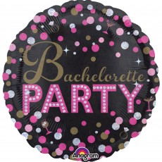 Bachelorette Party Holographic Round Foil Balloon 45cm