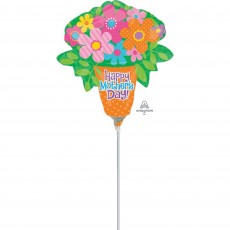 Happy Mother's Day Bright Flowers Mini Shaped Balloon