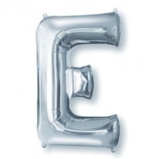 Letter E Silver  Shaped Balloon