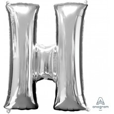 Letter H Silver  Shaped Balloon