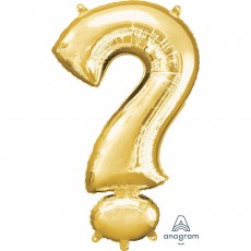 Gold Question Mark Symbol Shaped Balloon 76cm x 96cm
