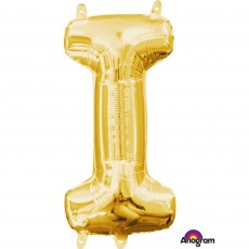 Gold CI: Letter I Shaped Balloon 40cm
