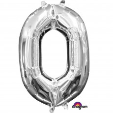 Number 0 Silver CI: Shaped Balloon