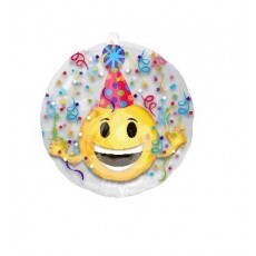 Emoji Insiders Party Hat Emoticon Round Foil Balloon