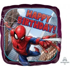 Spider-Man Happy Birthday Square Foil Balloon 45cm