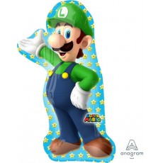 Super Mario SuperShape Luigi Shaped Balloon
